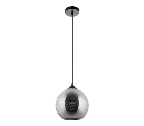 Svietidlá  Luster na lanku 1xE27/60W/230V pr. 20 cm čierna W-101/200