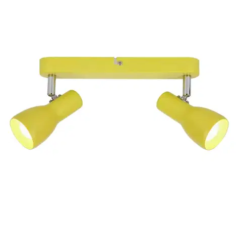 Stropná svetla Nástenná stropná lampa horčicový pásik 2x40W Picardo