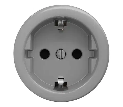 Predlžovacie káble lap - Retro domová zásuvka bez rámčeka SCHUKO 230V/16A sivá S/ZS