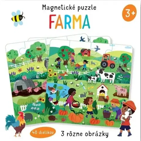 Leporelá, krabičky, puzzle knihy Magnetické puzzle: Farma
