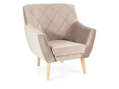 Kreslá Kreslo KIER 1 VELVET buk Signal