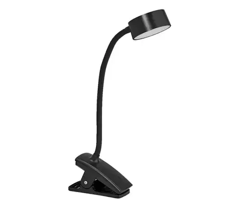 Lampy Ledvance-LED Stm dotyková stolná lampa s klipom CYLINDER LED/4,8W/5V 3000-6500K čierna 4099854388460