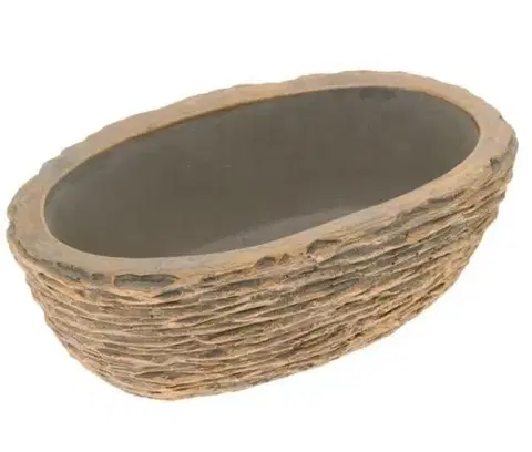 Kvetináče a truhlíky Kinekus Dekorácia oválna, bledo-sivo-zlatá, obal na kvet, 25cm