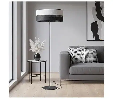 Lampy EMIBIG Stojacia lampa KARBON 1xE27/15W/230V čierna/sivá 1652/LP1