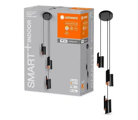 Svietidlá Ledvance - LED Stmievateľný luster na lanku SMART+ DECOR 3xLED/8W/230V čierna Wi-Fi 4058075757400