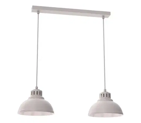 Svietidlá  Luster na lanku SVEN 2xE27/15W/230V krémový 8875A