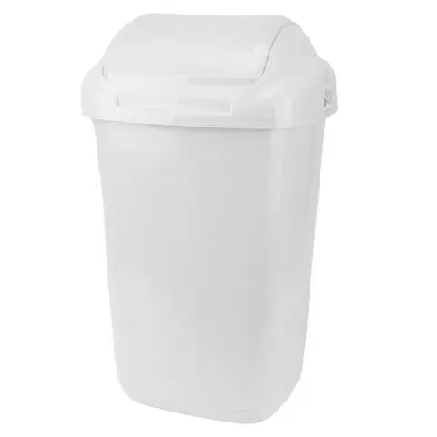 Odpadkové koše Kinekus Kôš na odpad preklápací 50 l, plastový, STANDARD, béžový mramor