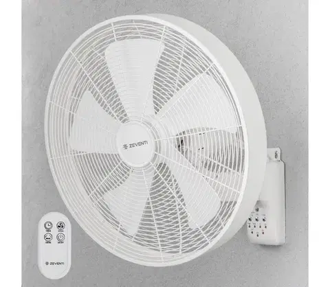 Ventilátory ZE - Nástenný látor FREEZE 50W/230V pr. 45 cm biela + diaľkové ovládanie 98730