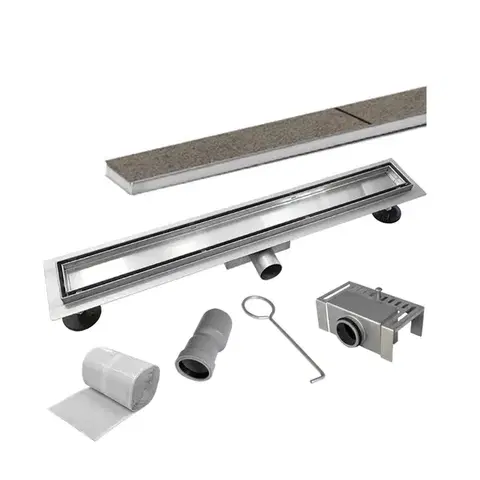 Sprchovacie kúty Mereo Odtokový sprchový žľab 80 cm, vr. roštu TILE CZ132
