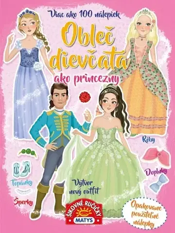 Nalepovačky, vystrihovačky, skladačky Obleč dievčatá ako princezny