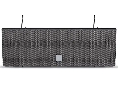 Kvetináče a truhlíky NABBI DRC600W plastový balkónový kvetináč 58 cm hnedá