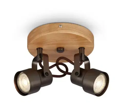 Svietidlá Briloner 2872-025R - LED Bodové svietidlo SPOTLIGHT 2xGU10/5W/230V hnedá 2872-025R