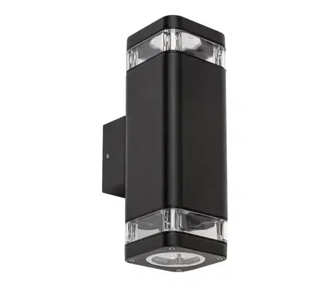 Svietidlá Rabalux - Vonkajšie nástenné svietidlo 2xGU10/25W/230V IP44 čierna 7956