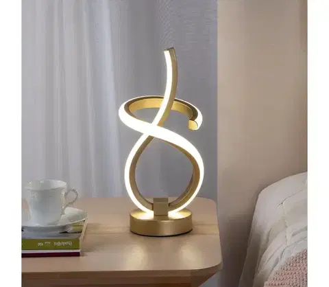 Lampy ONLI - LED Stolná lampa KIRA LED/10W/230V 4000K 28 cm zlatá 5083/LORO