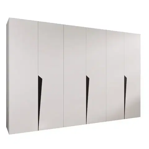 Šatníkové skrine Skriňa Piano 1-300 (3x100) biela/čierna