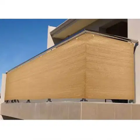 Balkónové zásteny a tieniace siete Balkónová zástena 75cm/600 cm piesok