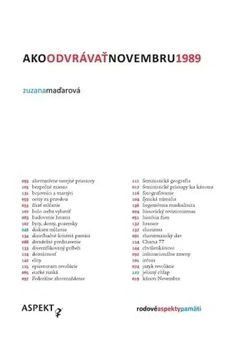 Sociológia, etnológia Ako odvrávať novembru 1989 - Zuzana Maďarová