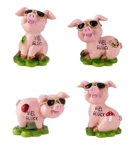 Sošky, figurky - zvieratá MAKRO - Prasiatko 4-5x3-5cm rôzne druhy