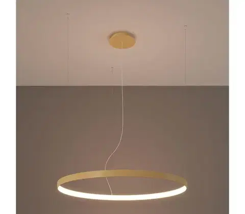 Svietidlá Thoro TH.174 - LED Luster na lanku RIO LED/50W/230V CRI90 3000K pr. 78 cm zlatá TH.174