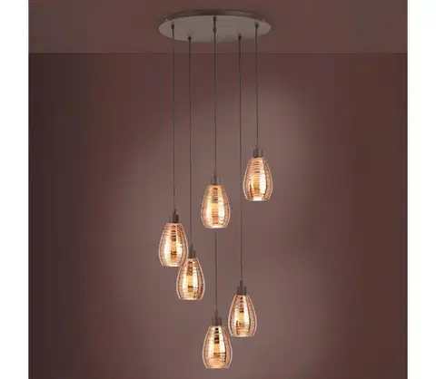 Svietidlá Eglo 39508 - Luster na lanku SIRACUSA 6xE27/60W/230V 39508