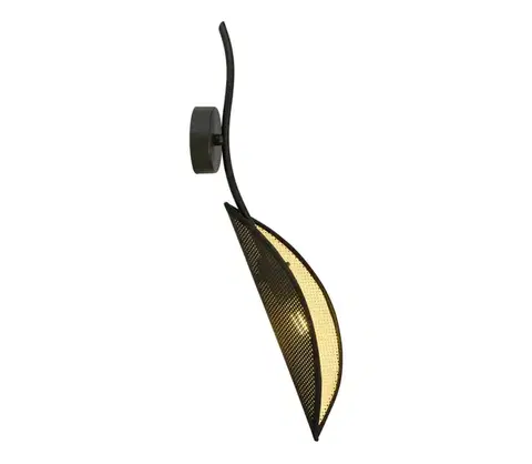 Svietidlá EMIBIG Nástenné svietidlo LOTUS 1xE14/10W/230V čierna/zlatá 1106/K1