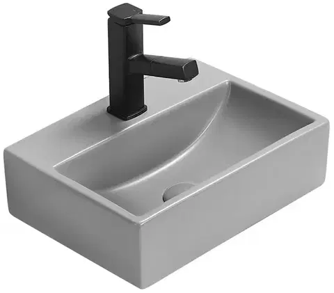 Umývadlá MEXEN - Mini umývadlo na dosku 40 x 30, svetlo šedá mat 21094061
