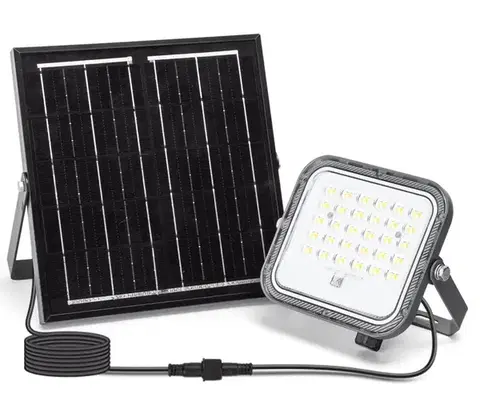 LED osvetlenie  B.V.  - stmievateľný solárny LED reflektor LED/50W/3,4V IP66 + diaľkový ovládač B1020133I