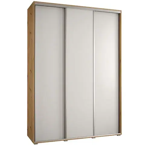 Šatníkové skrine Skriňa 45 Canaris 1 200 artisan/biela/silver