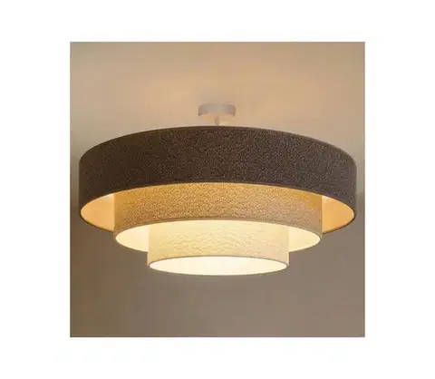 Svietidlá BRILAGI - Prisadený luster LUNETA 3xE27/60W/230V pr. 80 cm sivá/krémová/biela 8590828052364