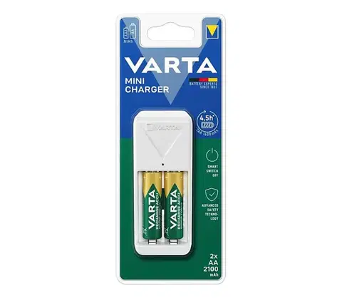 Predlžovacie káble Varta 57656101451 - Nabíjačka batérií 2xAA/AAA 2100 mAh 230V 57656101451