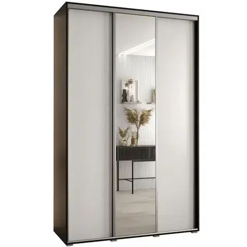 Šatníkové skrine Skriňa 45 Canaris 3 160 čierna/biela/silver