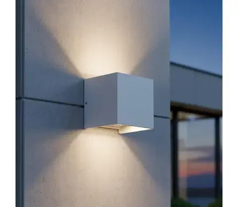LED osvetlenie Ideal Lux - LED Vonkajšie nástenné svietidlo ATOM LED/12W/230V IP54 biela 313436