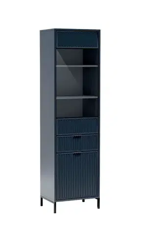 Vitríny GRACE STYLES vysoká vitrína na nožičkách LS-5, indigo