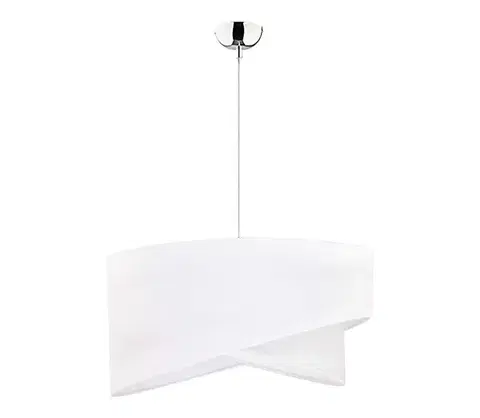 Svietidlá  - Luster na lanku CELLO 1xE27/40W/230V pr. 45 cm biela/strieborná 8333