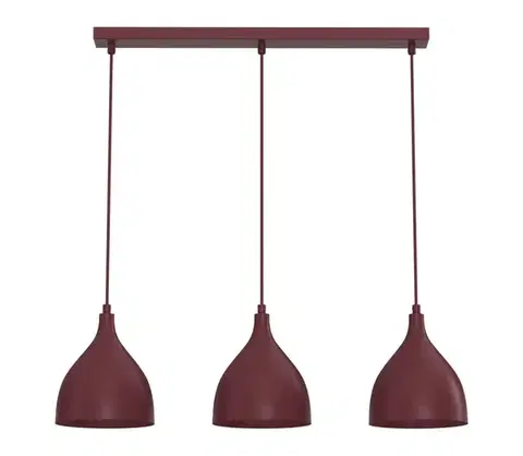 Svietidlá  Závesný luster NOAK CLASSIC na lanku 3xE27/15W/230V bordový 6240