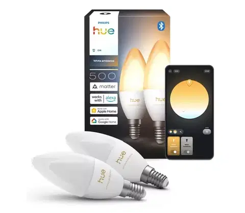 LED osvetlenie Súprava 2 ks stmievateľných LED žiaroviek Philips Hue WA B39 E14/3,7W/230V 1000-20000K 8721103099488