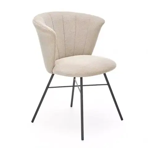 Čalúnené stoličky Stolička K459 tkanina/kov béž 60x59x79
