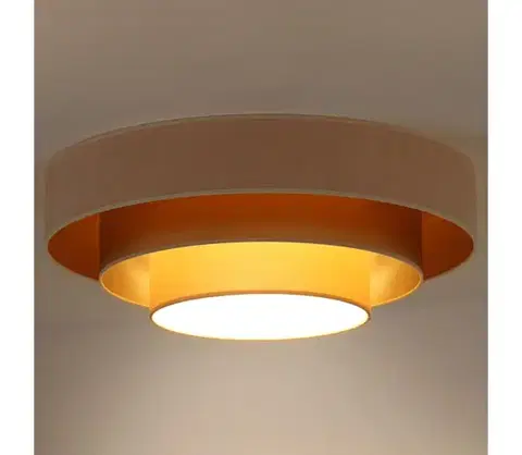 Svietidlá  - LED Stropné svietidlo LUNETA LED/26W/230V pr. 60 cm 4000K krémová/zlatá 606264