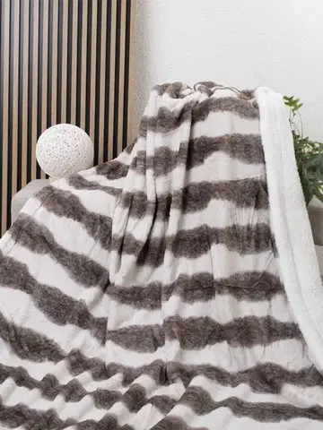 Deky MKLozkoviny.sk Luxusná baránková deka mikroplyš 220 × 200 cm – Amanda