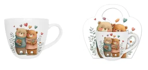 Hrnčeky, šálky, podšálky DUO - Hrnček 460ml BEARS 2, porcelán