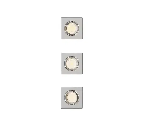 Svietidlá Philips - SADA 3 ks zapustených svietidiel PERIDOT 1xGU10/7W/230V strieborná 872110303705300