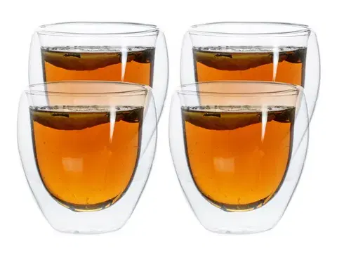 Poháre KONDELA Hotcold Typ 9 termo pohár na vodu (4 ks) 250 ml priehľadná