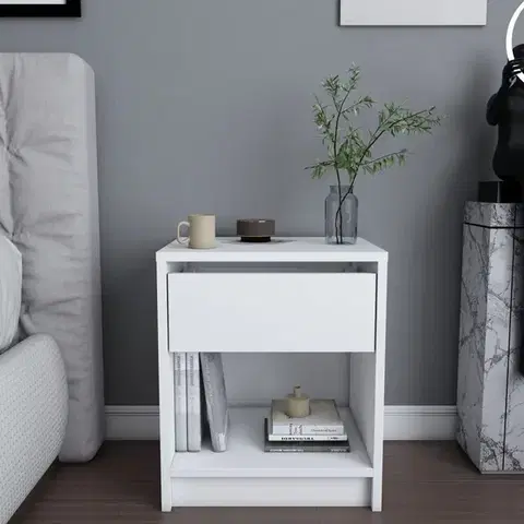 Nočné stolíky Nočný stolík Sheridan - White