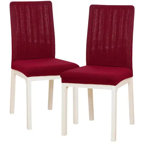 Doplnky do spálne 4Home Napínací poťah na stoličku Magic clean vínová, 45 - 50 cm, súprava 2 ks