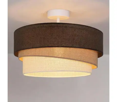 Svietidlá BRILAGI - Prisadené stropné svietidlo TRIO 1xE27/60W/230V priemer 40 cm hnedá/béžová/biela 8590828052579