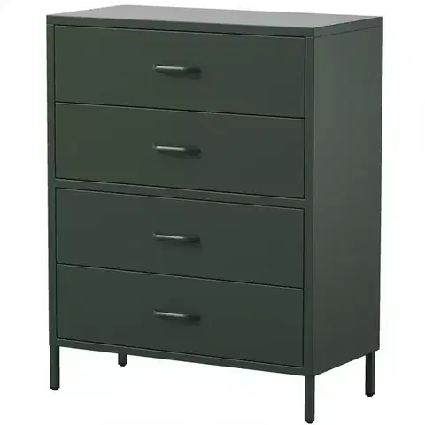 Komody do spálne Komoda Kovová Carla Modern Bottle Green