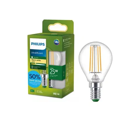 LED osvetlenie LED Žiarovka ULTRAEFFICIENT VINTAGE Philips P45 E14/1,2W/230V 2700K 872110305217900