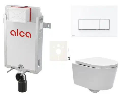 Záchody Cenovo zvýhodnený závesný WC set Alca na zamurovanie + WC SAT Brevis SIKOAW7 SIKOAW7