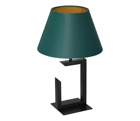 Lampy  Stolná lampa 1xE27/60W/230V 45 cm zelená/zlatá 3398