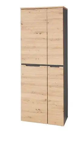 Komody a skrinky BURGON 01 dvojdverová skriňa, dub Artisan / grafit